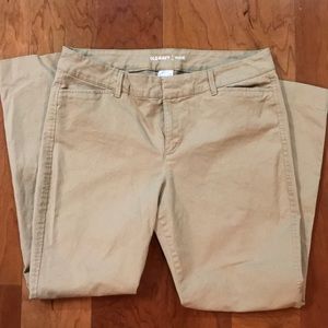 Old navy khaki chino cropped pants